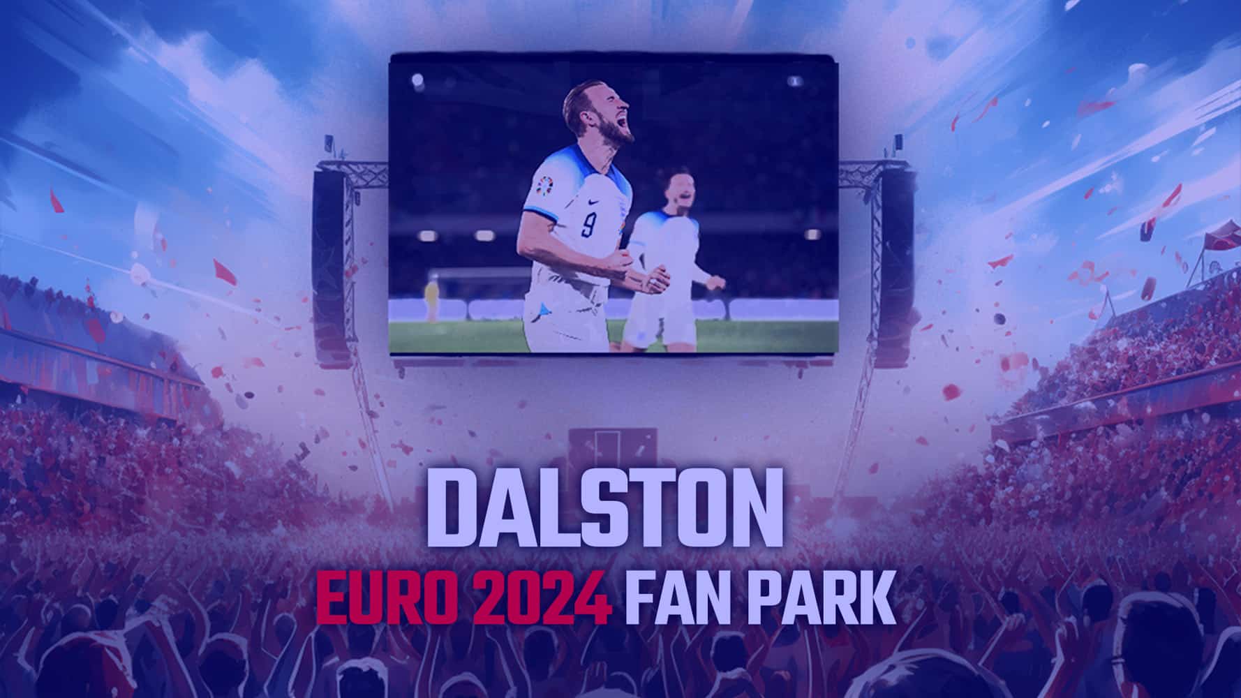 EURO 2024 England v Denmark Dalston Roofpark